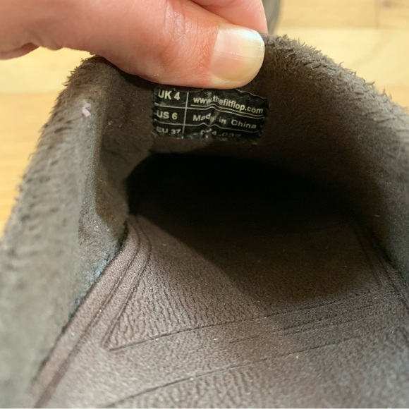 FitFlop Gogh Suede Slip Ons Clogs Shoes Brown Leather Comfort Slide Women’s 6 - Picture 8 of 10